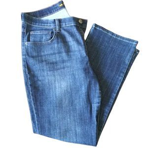 Lee Women Jean Pants Relaxed Fit Straight Leg Mid Rise, 14 Short